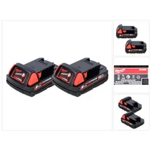 Milwaukee M18 B2 Akku Set 18 V 2x 2,0 Ah
