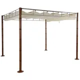 Mendler Pergola HWC-L42 3 x 2,9 m Weiß