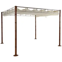 Mendler Pergola HWC-L42 3 x 2,9 m Weiß
