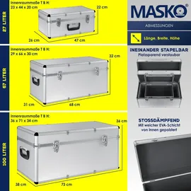 Masko Alubox Aluminium 0 l Silber