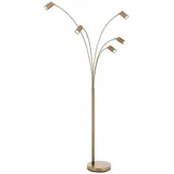 GLOBO Lighting Stehlampe ROBBY, H 204 cm - 5-flammig Sandfarben Metall