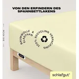 schlafgut Easy Jersey Elasthan Boxspring 120 x 200 - 130 x 220 cm yellow light