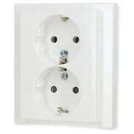 Busch-Jaeger 202 EUJB-84 Schuko Doppelsteckdose volle Abdeckung