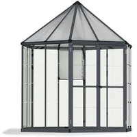 Gewächshaus Oasis Treibhaus Gartenhaus Tomatenhaus Grau Sechseckig | Canopia