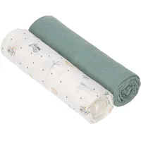 Lässig Mulltücher Heavenly Soft Swaddle XL 120 x 120 cm 2 St. garden explorer traktor