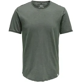 Only & Sons Herren ONSBENNE LONGY TEE NF 7822 Noos T-Shirt, Castor gray), M