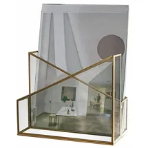 Loberon Mirabeau Organizer Zeitschriftenhalter Moselle Gold/klar