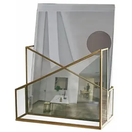 Loberon Mirabeau Organizer Zeitschriftenhalter Moselle Gold/klar
