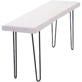 DESIGN DELIGHTS Sitzbank Bohle Weiß 120 x 50 x 30 cm