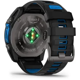 Garmin D2TM Mach 2 BT 51 mm Titaniumgehäuse Carbon Grau Sportarmband schwarz M
