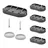 QuickClick Wagner QuickClick® Stuhlgleiter 4er-Set zum Anschrauben, für Freischwinger mit Rundrohr - 4X Basis 8X Schraube+Gleiteinsatz austauschbar - Kunststoff Hyper - 62 x 30 mm - Made in DE - 15831800