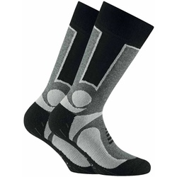 Rohner Basic Unisex Trekking Socken, 2er Pack - Basic Outdoor Socks, Sportsocken Grau 35-38