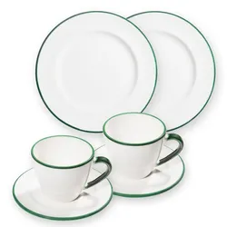 Gmundner Keramik Grüner Rand, Frühstück für 2 Gourmet