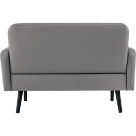 MEET Sessel Lisboa Kunstleder 124 x 83 x 55 cm Grau/Schwarz