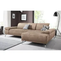 PLACES OF STYLE Ecksofa »Caluna L-Form«, mit Sitztiefen- und Kopfteilverstellung beige