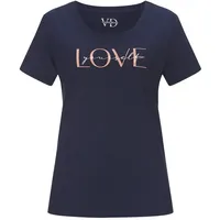 VIVANCE DREAMS Damen Pyjamaoberteil dunkelblau Gr.44/46