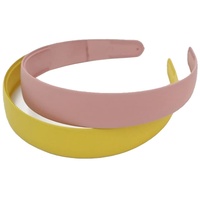 KABELIFE 2 Stück 25 mm Haarreif Damen modische Stirnbänder mit Zähnen, Breite Kunststoff Haar-tirnbänder Mädchen (Gelb-Pink)