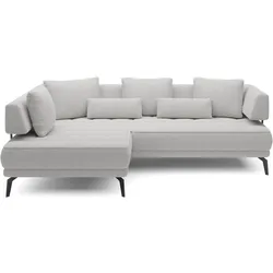 Ecksofa Giotto Stoff Silber