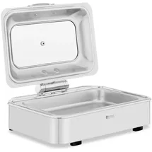 Royal Catering Chafing Dish Warmhaltebehälter Speisenwärmer Brennpaste GN 1/1 8,5l Sichtfenster