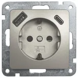 Unitec USB-Steckdose Unterputz Monaco Platin