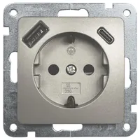 Unitec USB-Steckdose Unterputz Monaco Platin