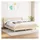vidaXL Boxspringbett mit Matratze Creme 180x200 cm Stoff