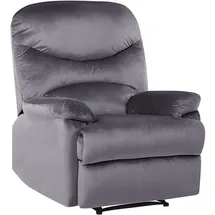 Beliani Sessel Eslov Polyester 85 x 103 x 90 cm Grau/Schwarz mit Kissen