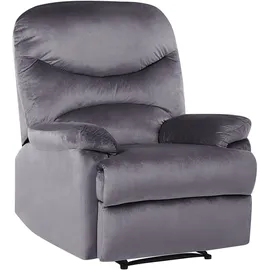 Beliani Sessel Eslov Polyester 85 x 103 x 90 cm Grau/Schwarz mit Kissen