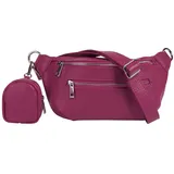 Samantha Look Gürteltasche, echt Leder, Made in Italy, pink