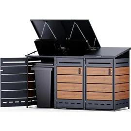 RS Trade Mülltonnenbox 3er 240 L anthrazit