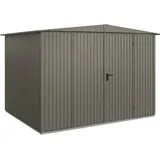 Metall-gerätehaus Berry Classic Mit Satteldach Typ 3, 324 X 248 Cm, Quarzgrau, 8 M2, 2-flüglige Tür - Hörmann