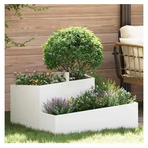 vidaXL Pflanzer 80 x 80 x 50 cm Weiß