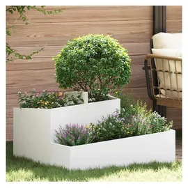vidaXL Pflanzer 80 x 80 x 50 cm Weiß