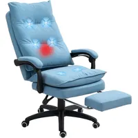 Vinsetto Bürostuhl mit Massagefunktion, Ergonomisch Schreibtischstuhl mit Liege- &