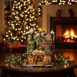 Lemax 25858-UK Caddington Village Sights & Sounds: Christmas Cheer Bottling Company, Braun