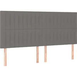vidaXL Boxspringbett 180 x 200 cm Dunkelgrau