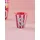 Rice Melamin Buchstabenbecher gestreift, S, pink