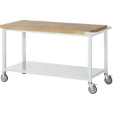 Rau Fahrbare Werkbank mit Stahlblech-Ablageboden BxTxH 1500x700x880mm
