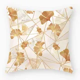 Kissenbezug 80x80 Dreieckige Marmorblätter Kissenbezug 80x80 Baumwolle Leinen Kopfkissenbezug 80x80 mit Reißverschluss Dauerhaft Kissenbezüge 80x80 Knitterfreie Starke Atmungsaktivität 1 Pcs