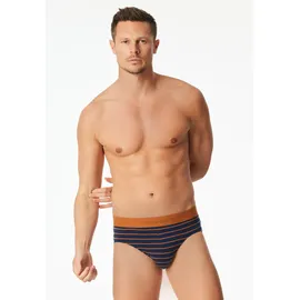 SCHIESSER Rio Slip gestreift Dunkelblau / Orange XXL 2er Pack