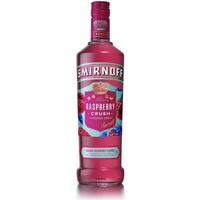Smirnoff Raspberry Crush | Wodka mit Fruchtgeschmack | erfrischend-volles Aroma | ideal für Cocktails und Longdrinks | meisterhaft destilliert auf englischem Boden | 25% vol. | 700ml Flasche