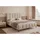 Selsey Polsterbett 140x200 cm, mit Bettkasten, Lattenrost und Metallfüßen, beige -