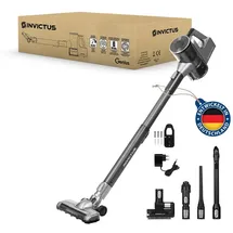Genius Invictus X6 Ultra Akku Handstaubsauger 16 tlg, Smart Staubsauger mit Staubsensor, 450 Watt, 4 Fach HEPA Filtersystem