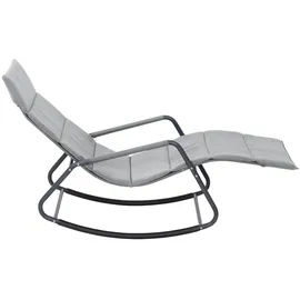 Siena Garden Aliano Schaukelliege 143 x 57 x 84 cm Anthrazit matt/Hellgrau