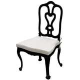 Casa Padrino Luxus Jugendstil Gartenstuhl 56 x 59 x 100 cm schwarz/hellgrau