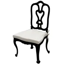 Casa Padrino Luxus Jugendstil Gartenstuhl 56 x 59 x 100 cm schwarz/hellgrau
