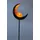 Buri Solar Metall-Gartenstecker 95cm LED Glaskugel Gartendeko Mond Tropfen Flamme top Form:Mond