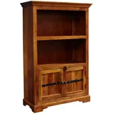 Massivmoebel24 Regal Akazie 98x40x148 honig lackiert oxford 01006