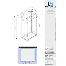 Glaszentrum Hagen 80x100x80x180cm Ares U-Duschkabine Silber