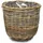 Van der Leeden Rattan Übertopf Ø 36 x 35 cm Grau
